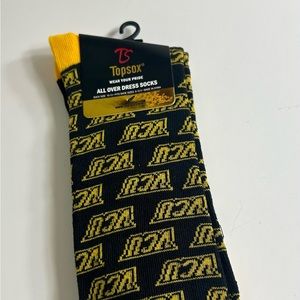 Virginia Commonwealth University Topsox Size 6-12.5 Socks College Sports